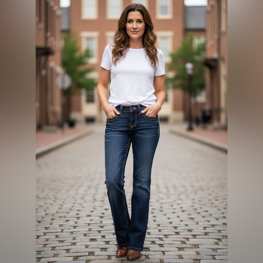 Rerock Dark Blue Boot Cut Jeans